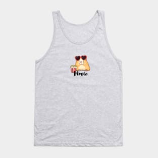 Cute hamster with popcorn Tank Top